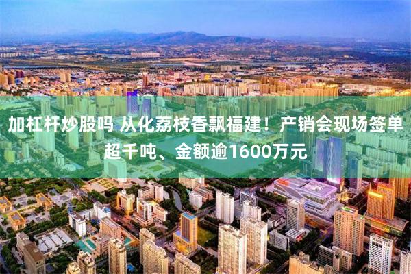 加杠杆炒股吗 从化荔枝香飘福建！产销会现场签单超千吨、金额逾1600万元