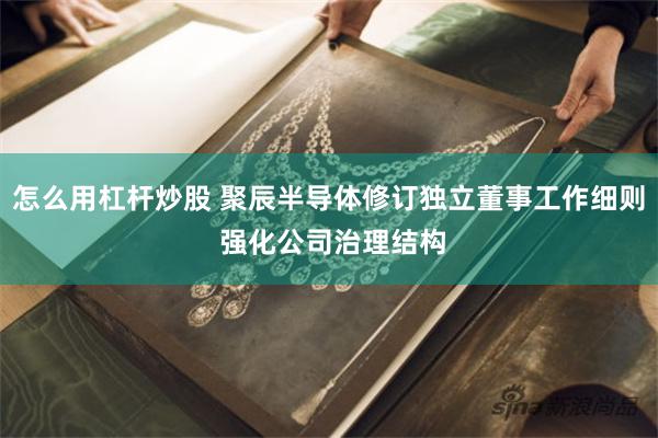 怎么用杠杆炒股 聚辰半导体修订独立董事工作细则 强化公司治理结构