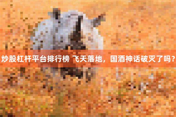 炒股杠杆平台排行榜 飞天落地，国酒神话破灭了吗？