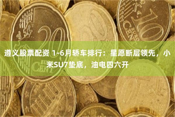 遵义股票配资 1-6月轿车排行：星愿断层领先，小米SU7垫底，油电四六开