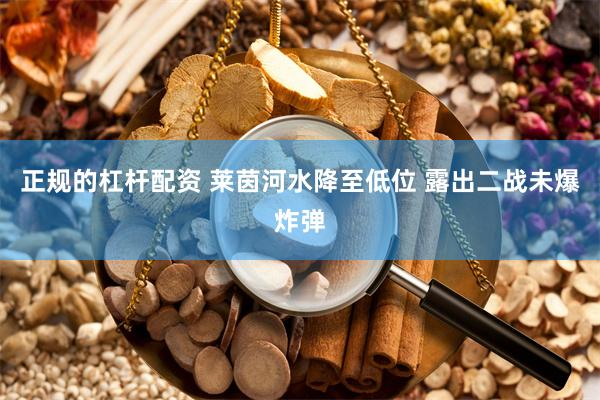 正规的杠杆配资 莱茵河水降至低位 露出二战未爆炸弹