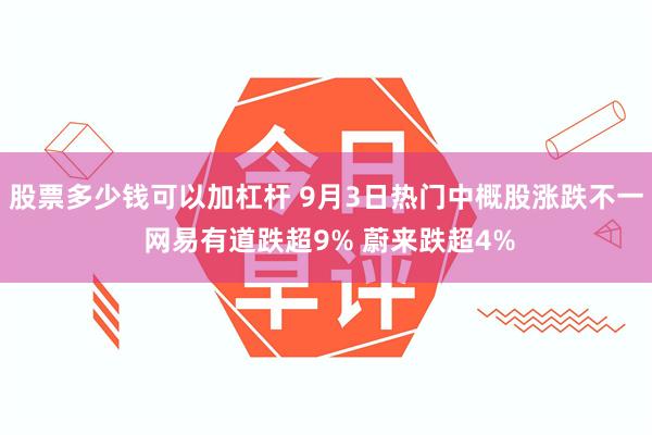 股票多少钱可以加杠杆 9月3日热门中概股涨跌不一 网易有道跌超9% 蔚来跌超4%